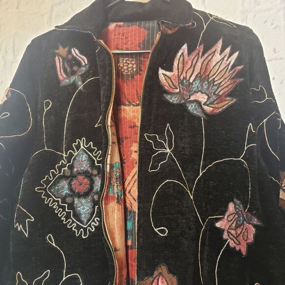 VINTAGE FLASHBACK Reversible Zip Front Jacket Coat - Picture 6 of 14